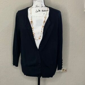 161 - Philosophy Black Knit Cardigan Sweater